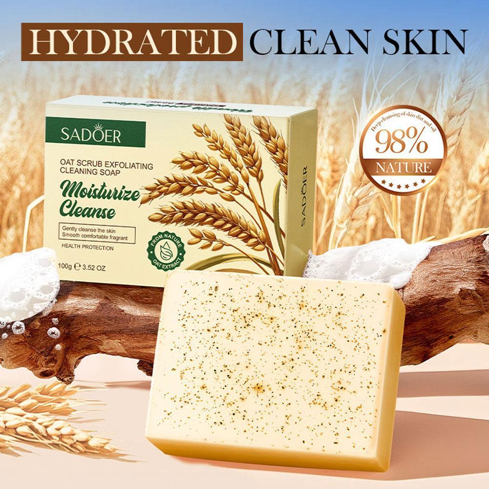 Skincare Oat - Haver Scrub Exfoliërende Reinigingszeep Zachte Hydraterende
