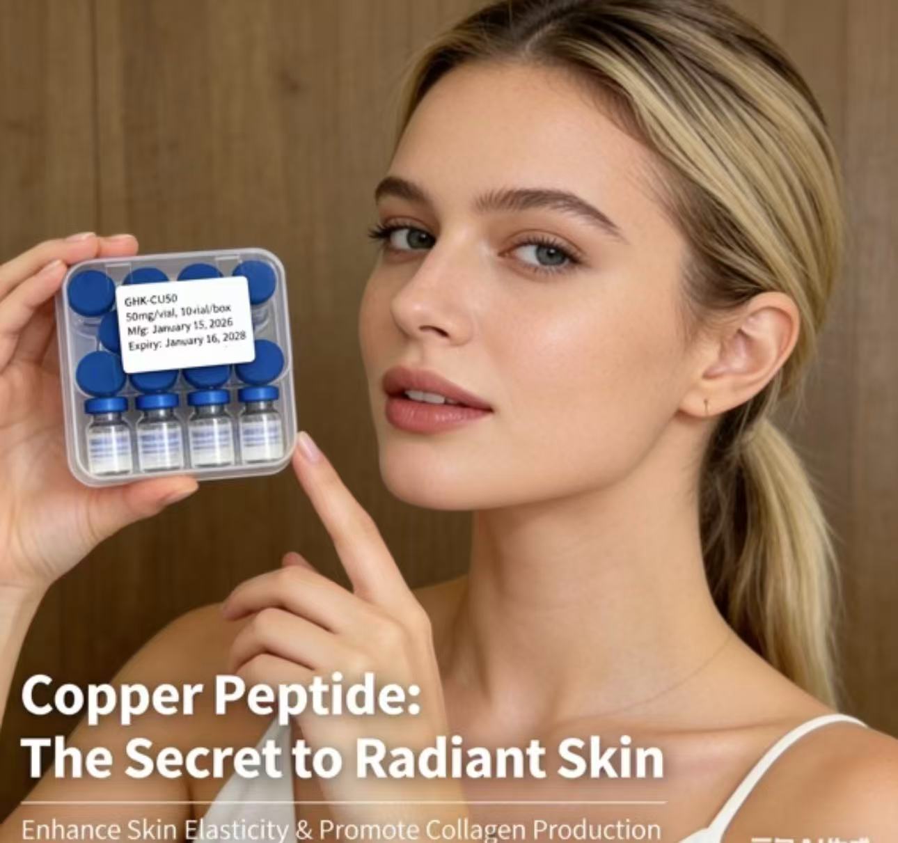 Skincare Ingredients - 99% Zuiverheid GHK-Cu Blauw Koper Peptide