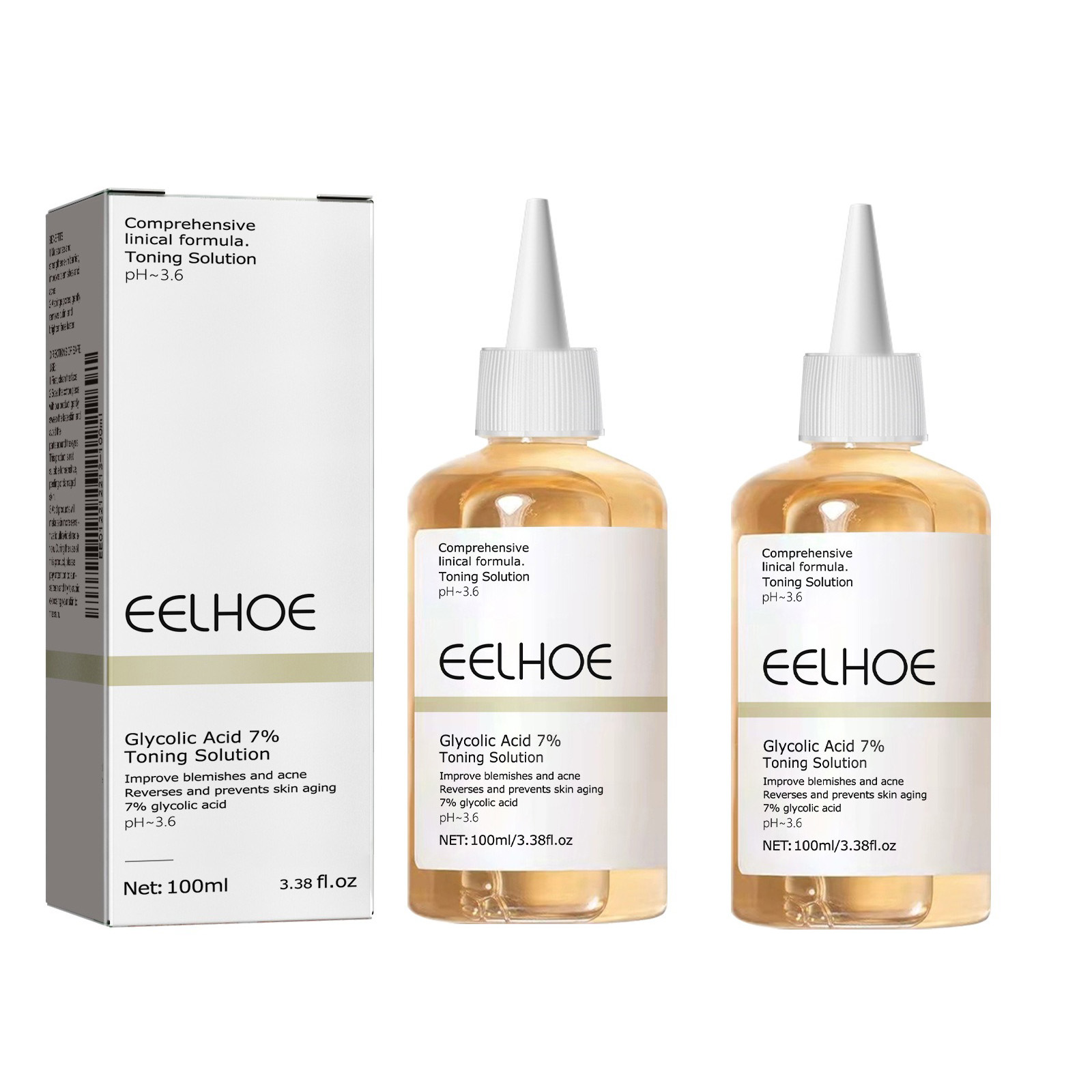 Glycolic Acid Exfoliant - Glycolzuur 7% Toning Solution Gewone Acne