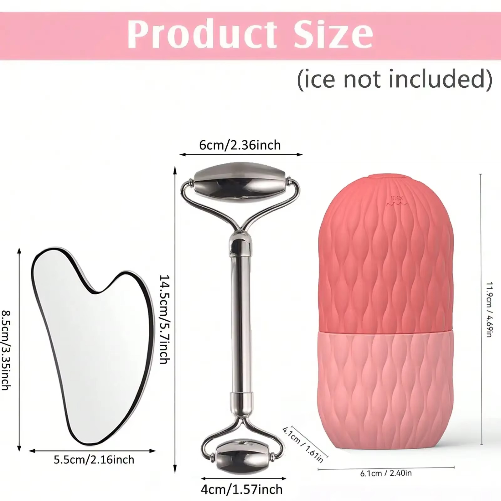 IJsroller & RVS Gua Sha set vo - Skincare Ingredients Checker recensie en prijs