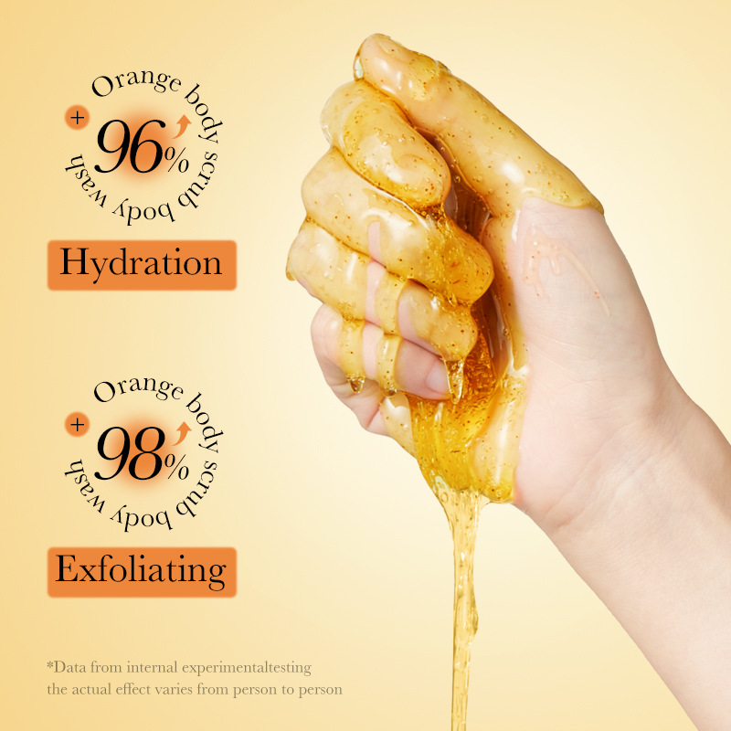 300ml Orange Body Scrub Douche - Skincare Ingredients recensie en prijs